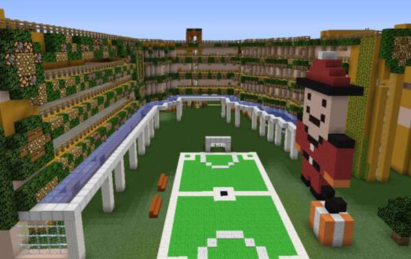 去年道慈佛社杨日霖纪念学校同学们用 Minecraft 堆砌学校，细致度极高，令老师们也注意到他们立体潜能极佳。