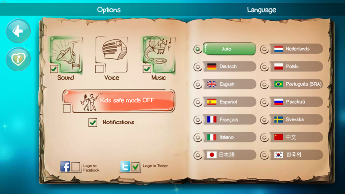 游戏有多国语言选择。