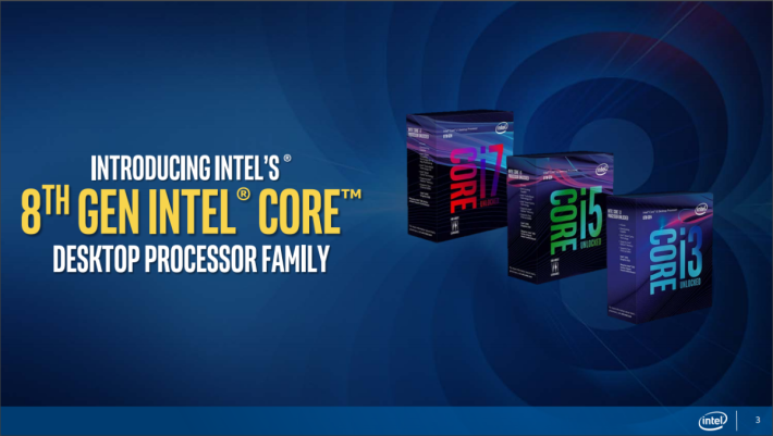 Intel Coffee Lake CPU 将于后天开卖。