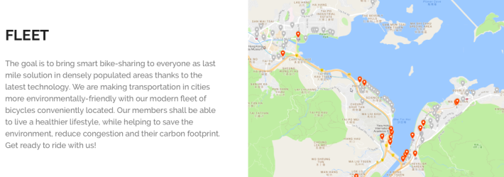 目前 gobee.bike 网站看来仍建构中，而共享单车的位置集中于沙田大埔一带，未知正式开展服务后，会不会有更多地方可租借单车代步？