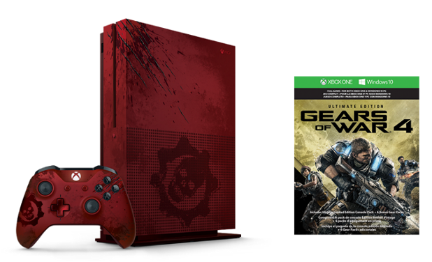 ・Xbox One S《Gears of War 4》限量版2TB主机套装 $3,480，11月25日发售。