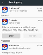 嵌入恶意程式的 Pokemon Go 同时开启一个名为 Controller 的背景服务。这种名称很易误导人以为是系统服务。