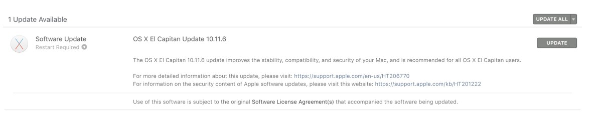 Mac OS X 10.11.6