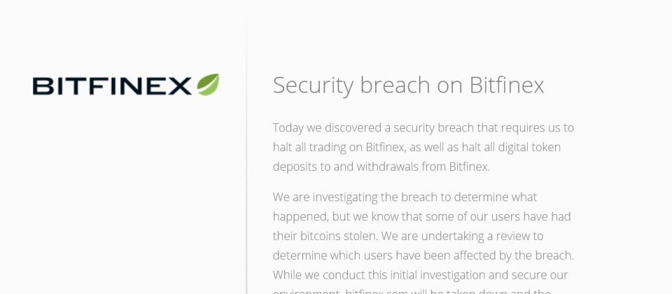 Bitfinex目前已关站并贴出声明。