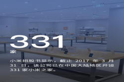 小米：截止3月31日 已在大陆地区开设331家小米之家