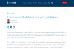 Bluedata登上Azure、GCP，提供人工智能、大数据即服务