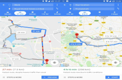 机车族Google地图也好用双轮路线导航印度试推中