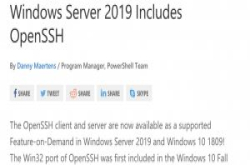 Windows Server 2019正式支援OpenSSH