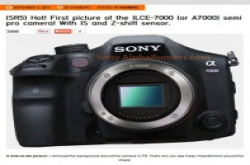 SonyA7000谍照曝光搭载传感器位移对焦功能