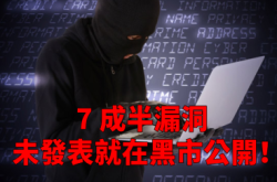 7成半漏洞未发表就在黑市公开！