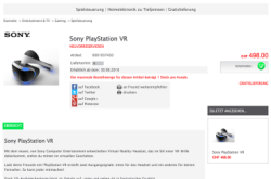 瑞士网店爆PlayStationVR盛惠四千