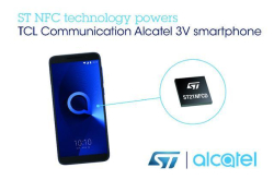 TCL通讯Alcatel3V智能手机选用意法半导体NFC技术 为用户带来卓越的非接触式体验