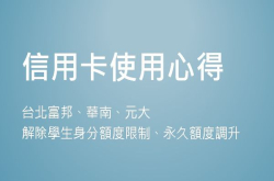 [心得]信用卡解除学生身份额度限制与永久额度调升(台北富邦、华南、元大)