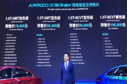 艾瑞泽GX预售7.99万元起将于10月份整合上市