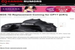 外网传闻Canon下月发布EOS7D升级版新品