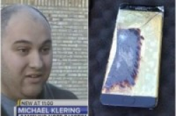 美国Note7新版第三爆男子吸入浓烟送院
