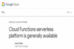 Google事件驱动无服务器平台Cloud Functions正式上线了!