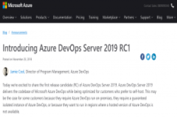 微软释出Azure DevOps Server候选版本，提供本地Azure DevOps部署选项