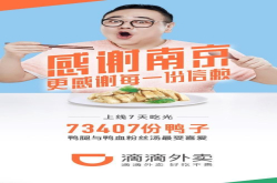 滴滴外卖南京上线一周：吃掉7万份鸭子