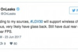 LGV30将支援无线充电，配备双主镜头设计