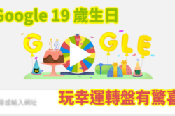 Google大神19岁生日玩幸运转盘有惊喜