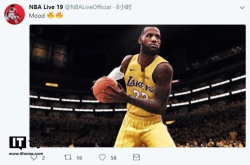 《NBALive19》官方晒詹姆斯湖人球衣截图