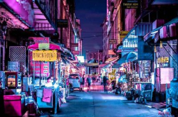 粉色微光色调，影出另类泰国曼谷夜景