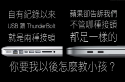 [苹果急诊室]Mac选购指南（五）ThunderBolt与USBType-C加入Mac前不可不知的电脑界面