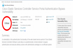 思科ElasticServicesController爆重大漏洞，免密码就能取得管理员权限