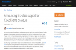 Azure无服务器平台将支援开放事件处理标准CloudEvents