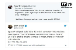 SpaceX马斯克：新猎鹰9号还将发射300次