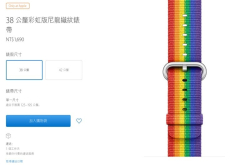 AppleWatch彩虹版尼龙织纹表带对外开卖旧金山同志大游行版台湾也买得到