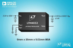 符合EN55022B规格的58VIN、4A、低EMI、μModule稳压器