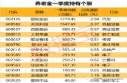 养老金A股落子布局 现身13只个股前十大流通股东