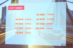 君马MEET3正式上市8款车型售价7.19-11.89万元