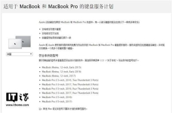 苹果公布国行MacBook键盘服务计划
