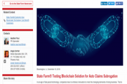 Fintech周报第81期：车祸代索赔纸本作业太慢太繁琐，美国大型保险公司要改用区块链来加速