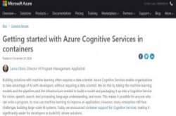 AI趋势周报第64期：微软释出AzureCognitiveServicesContainer预览版，让企业更容易使用AI