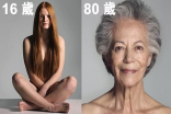 广告邀请0至100岁女性拍摄，显示无PS下全身肌肤变化